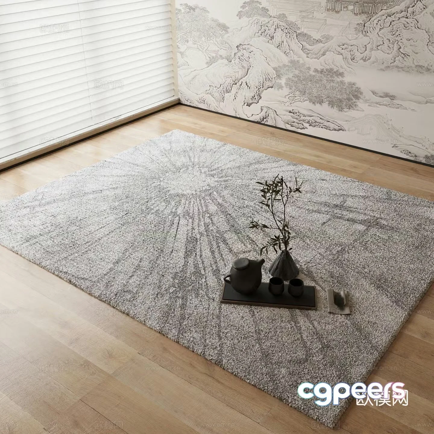 New Chinese carpet 3D model
