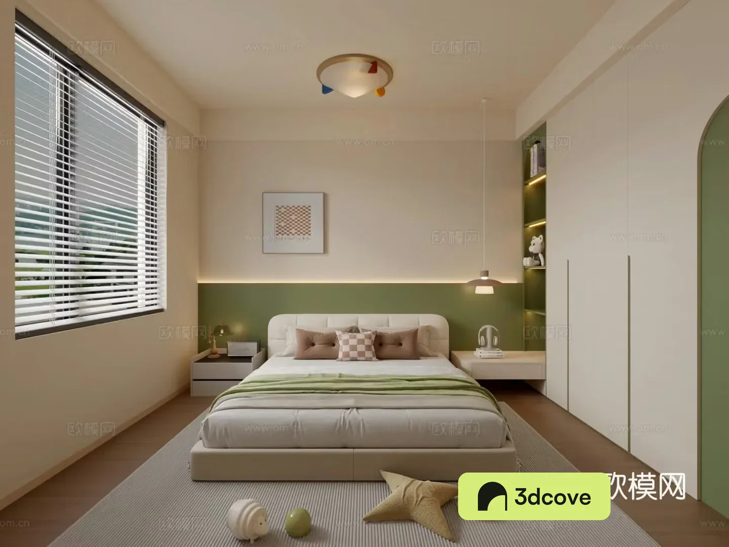 Modern creamy style children’s room