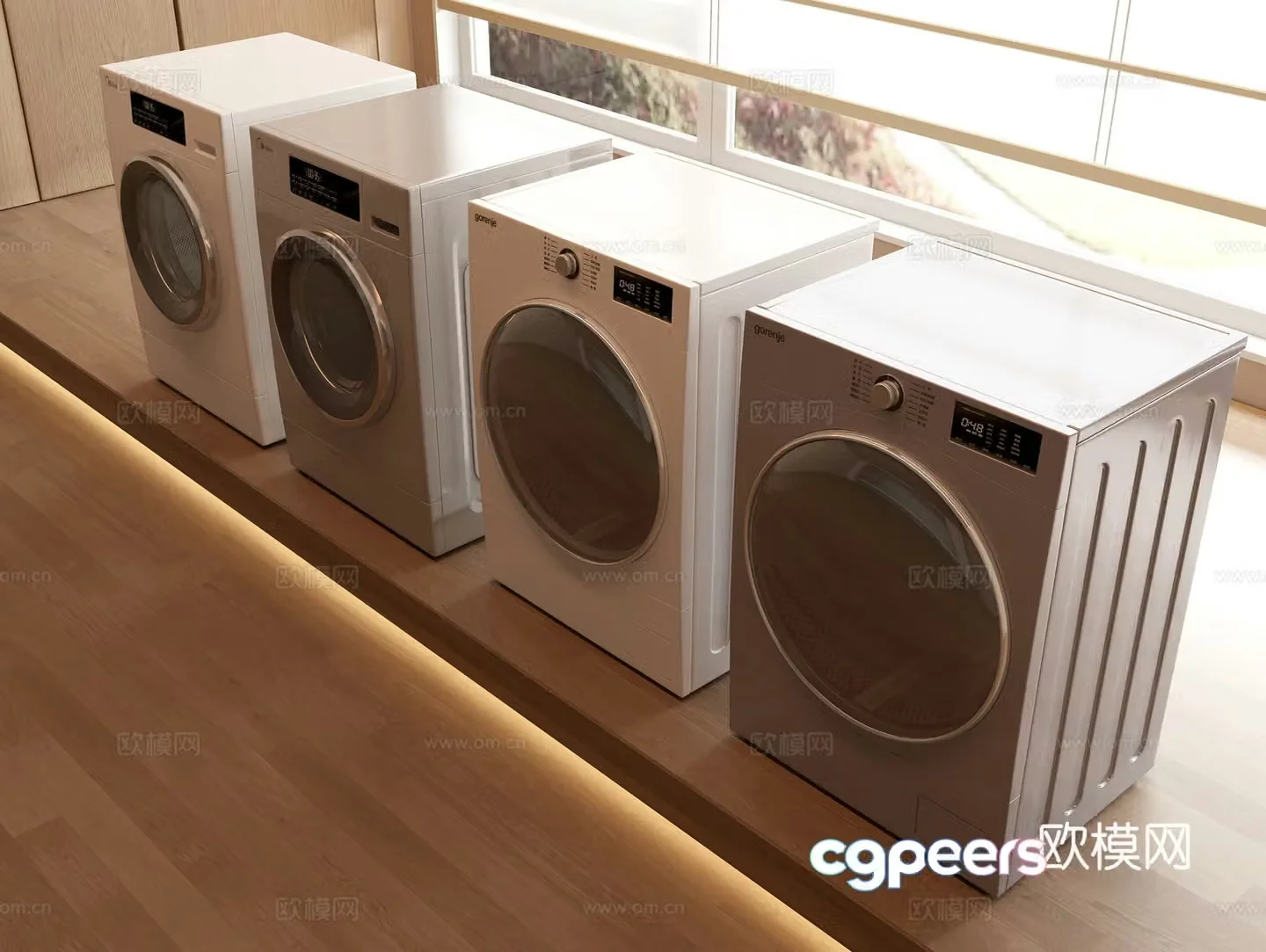 Drum washing machine washing and drying machine 3d model