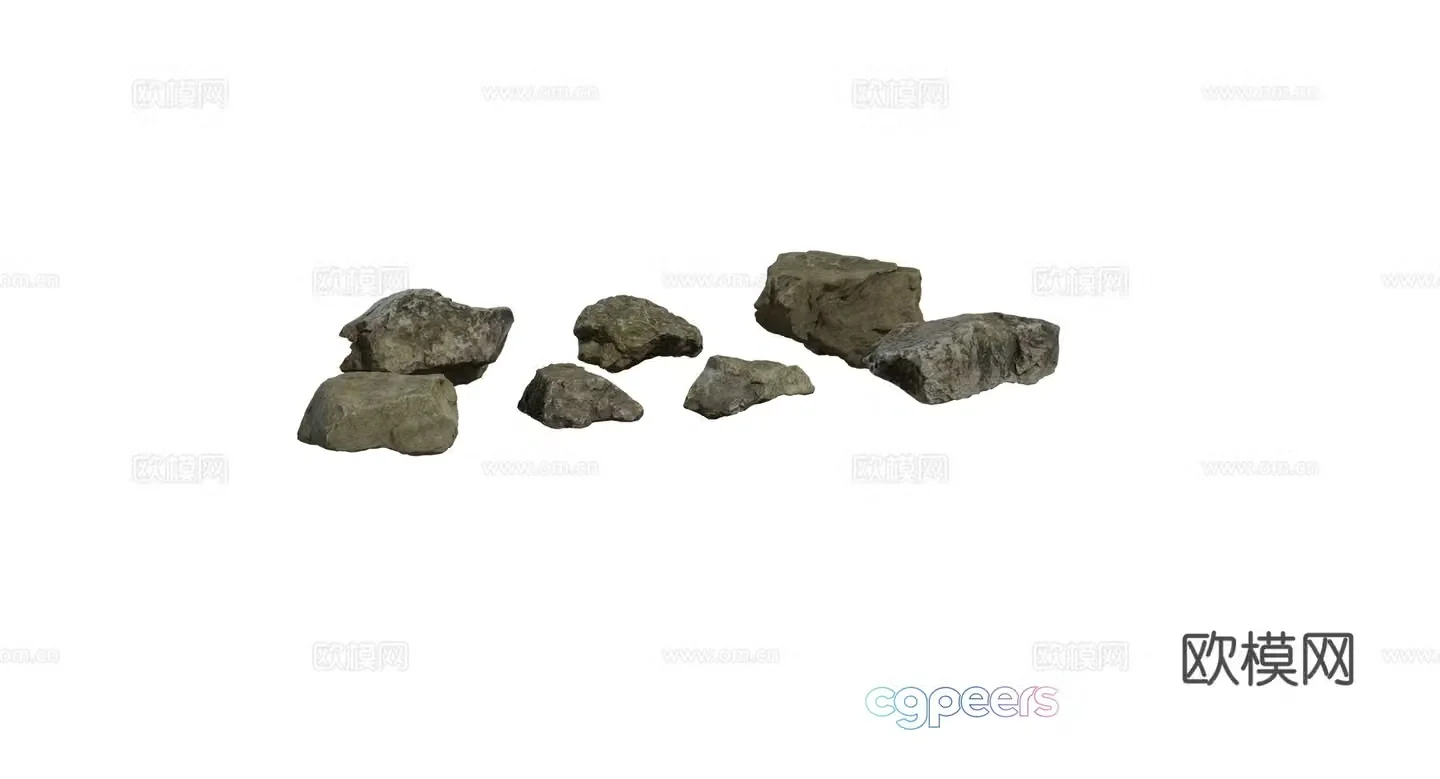 Modern stones mountain stones molding stones landscape stones garden stones group of stones natural weathered stones 3D model