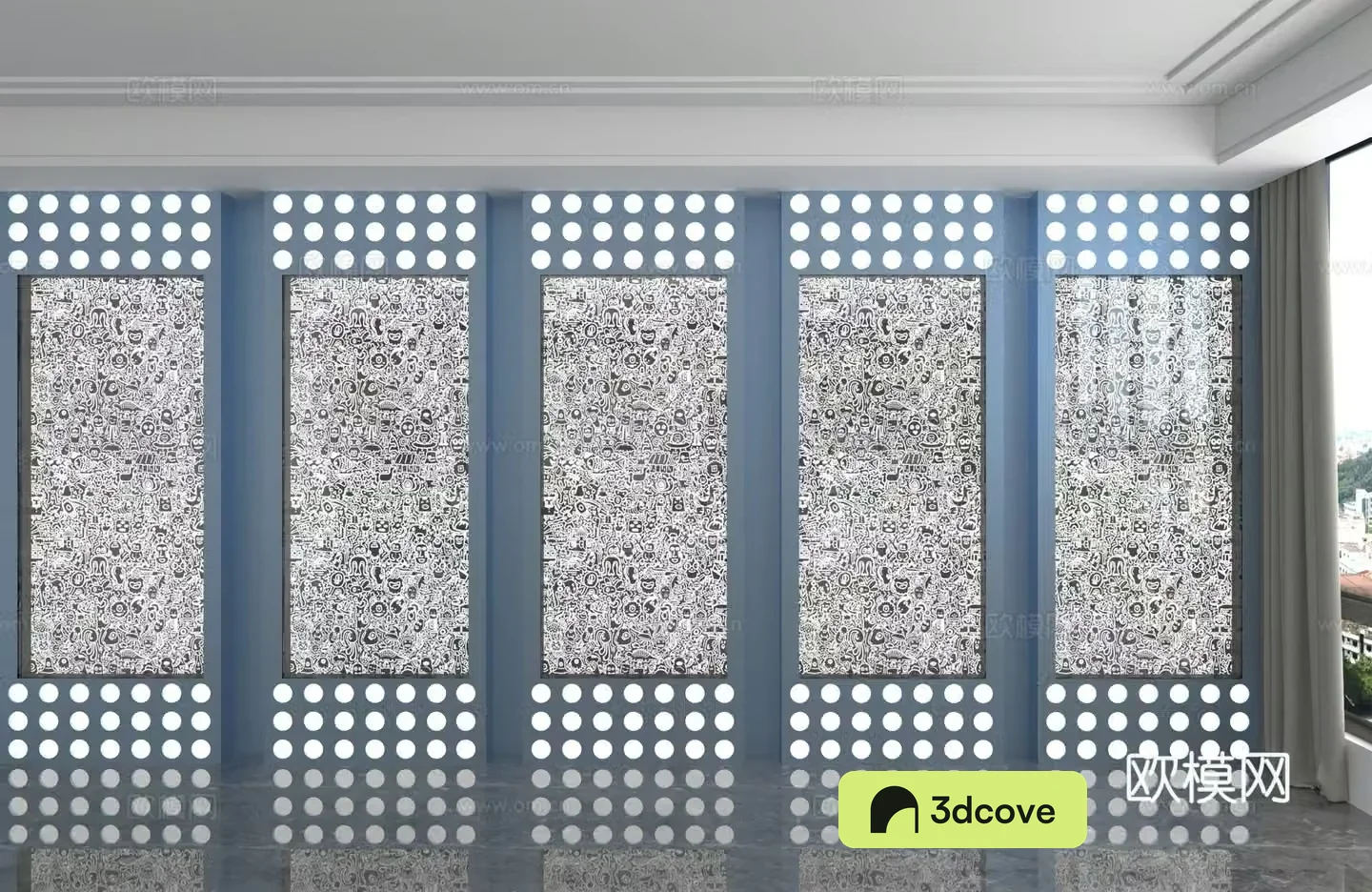Modern background wall