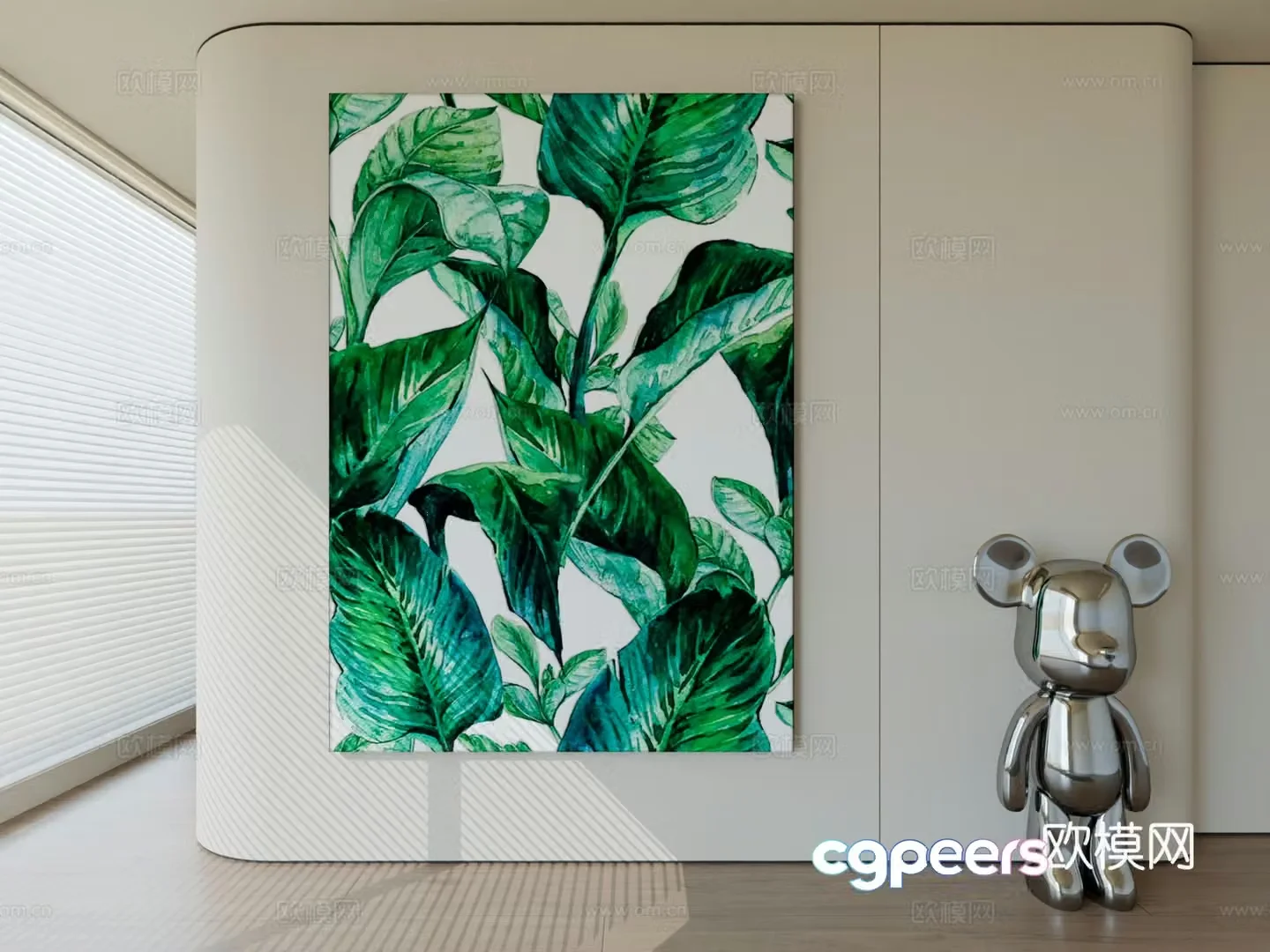 Modern minimalist hanging painting abstract art hanging painting 3d model