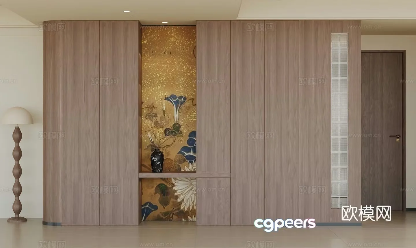 Middle-aged style entrance 3D model