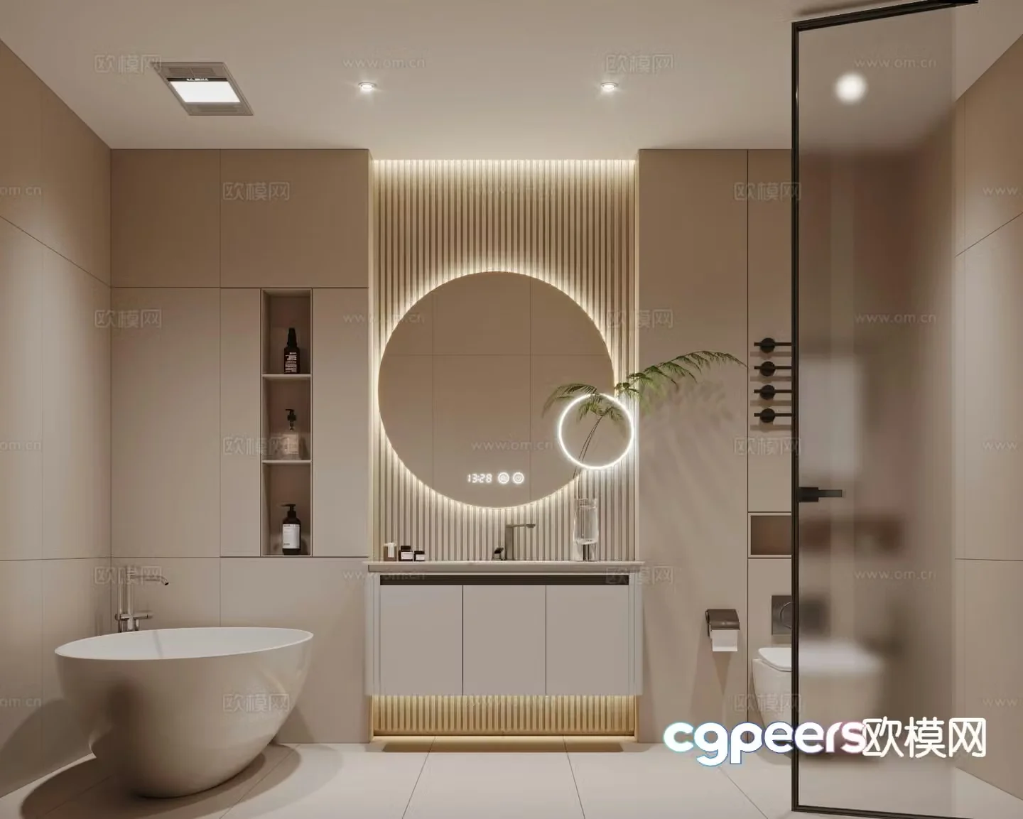 Modern bathroom bathroom 3d model