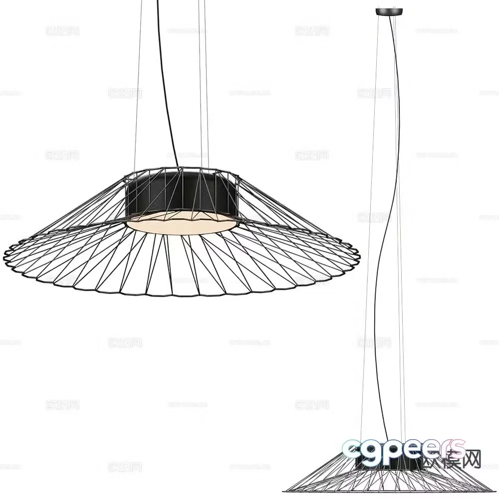 Ole Italian minimalist chandelier 3d model