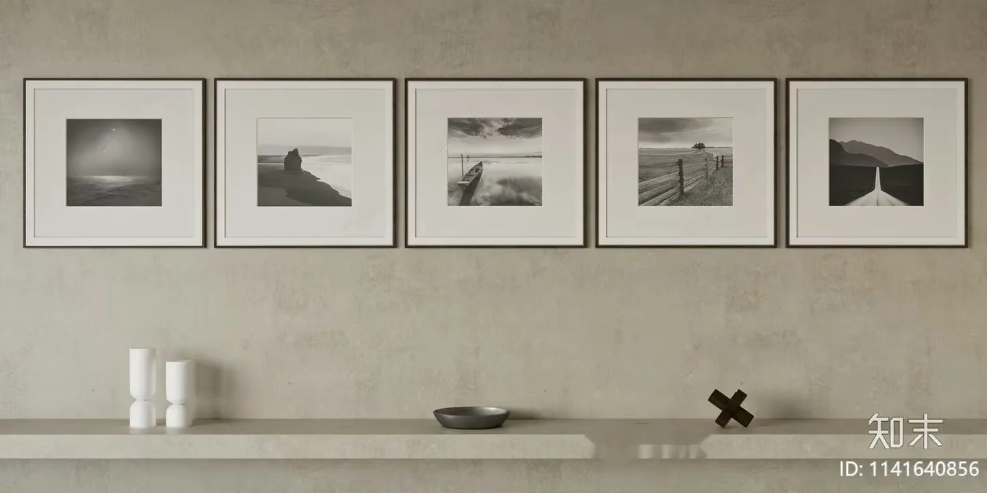 Modern Minimalist Wall Art 3D Model – 17028 – CORONA Render