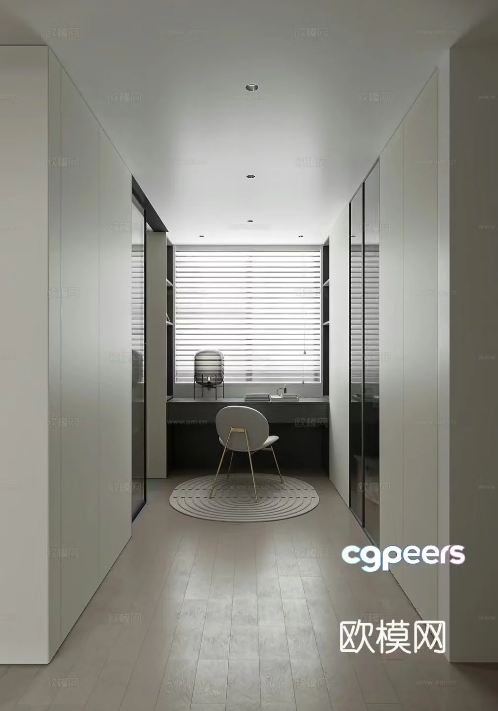 Modern minimalist cloakroom 3d model