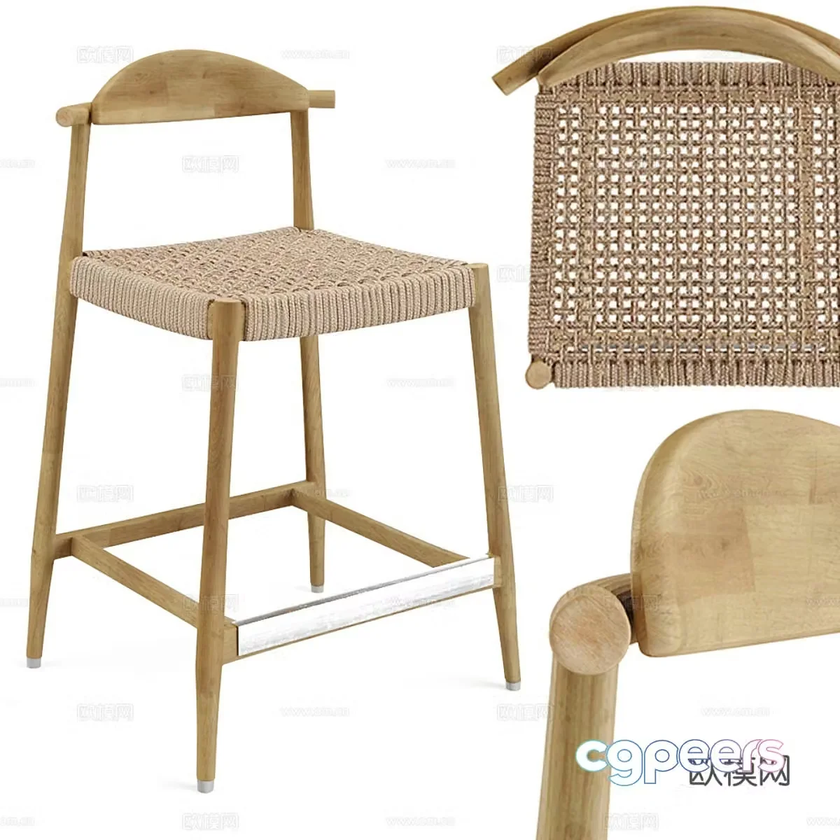 Wabi Sabi bar stool bar stool high stool 3d model