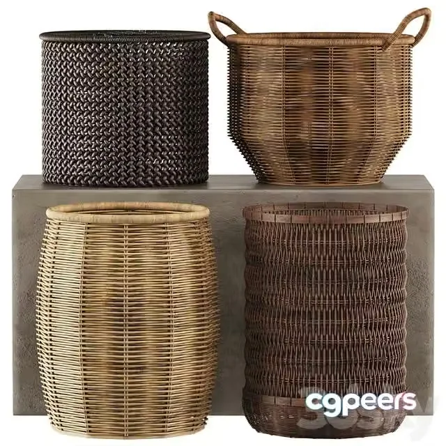 3ds Max Free – Rattan Baskets 01