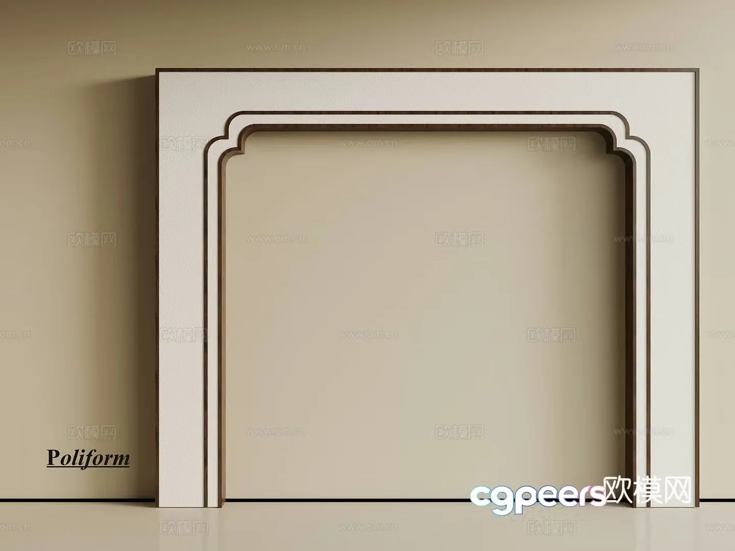 New Chinese door cover door hole 3D model