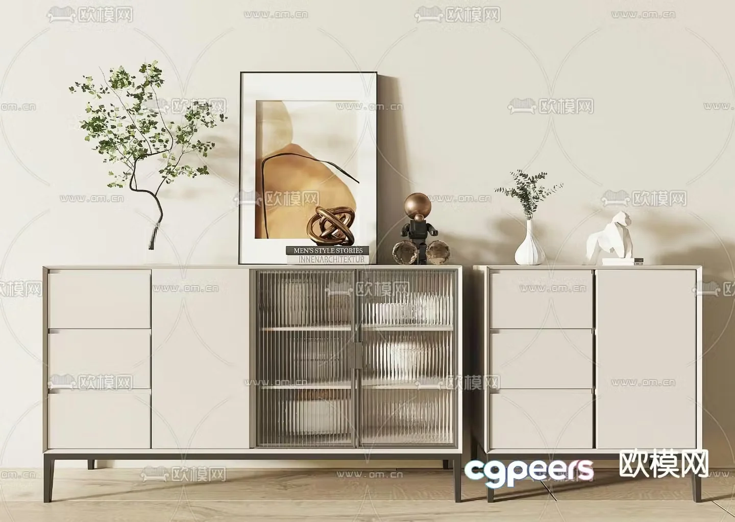 Modern sideboard 3d model