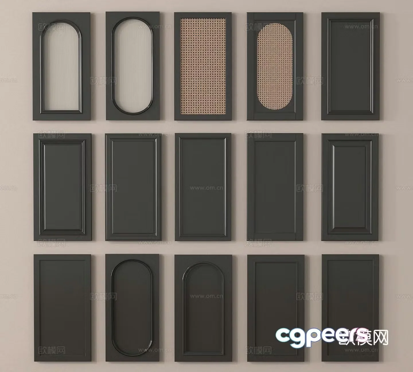 Cabinet door door panel 3d model