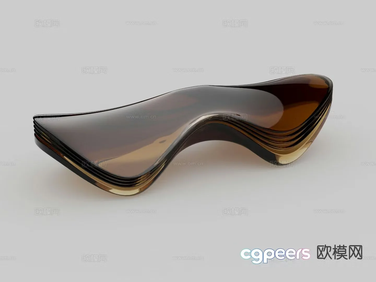 Special shaped stool acrylic leisure chair bench 3d model