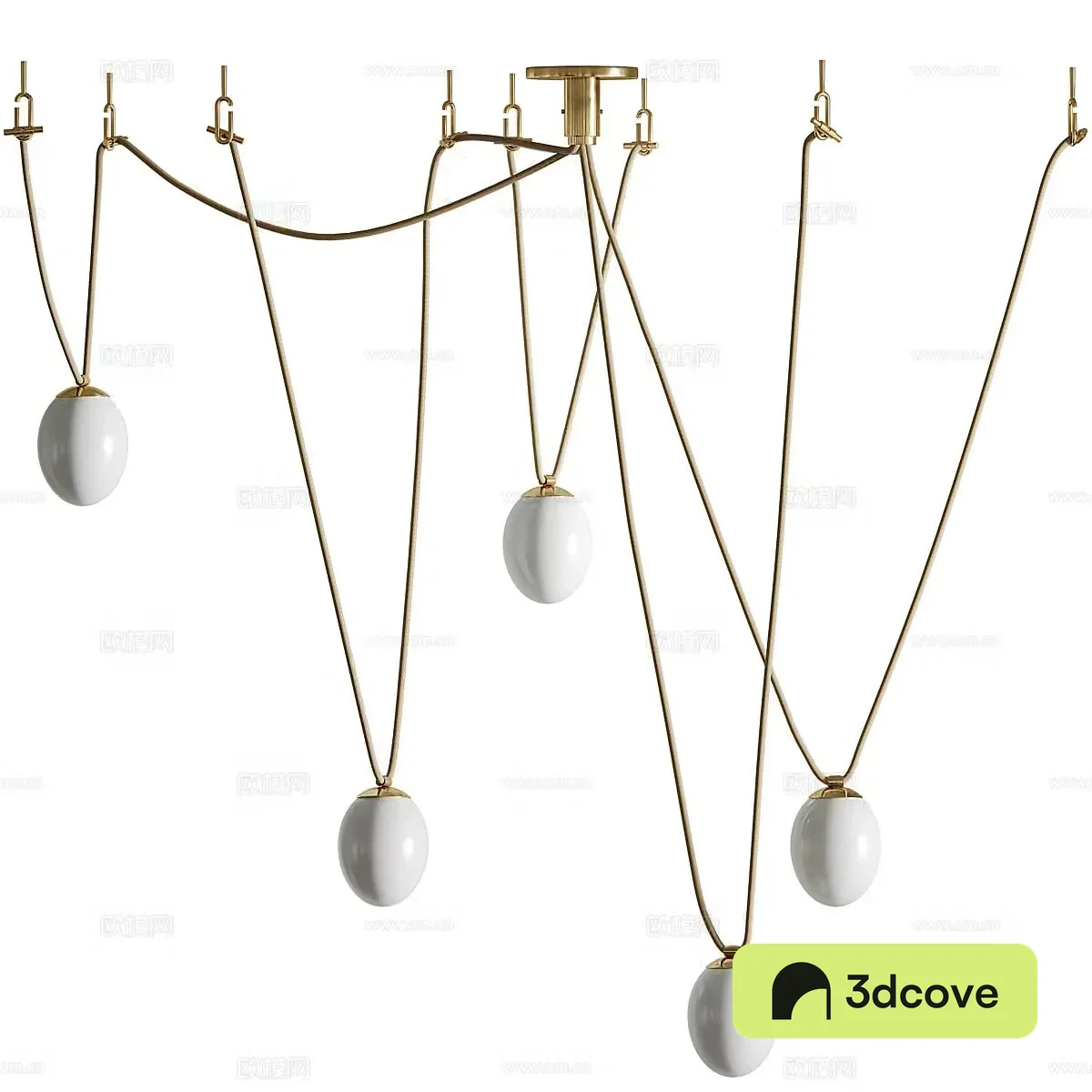 Modern multi-head chandelier