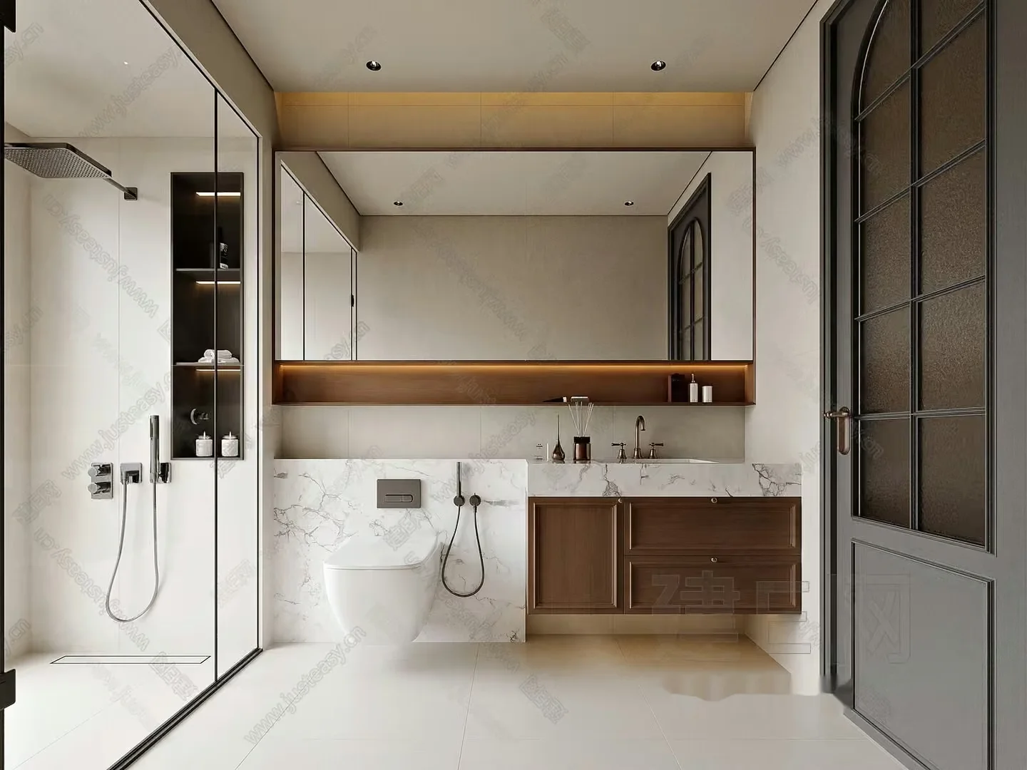 A Modern Bathroom 3D Model – 9428 – VRAY Render