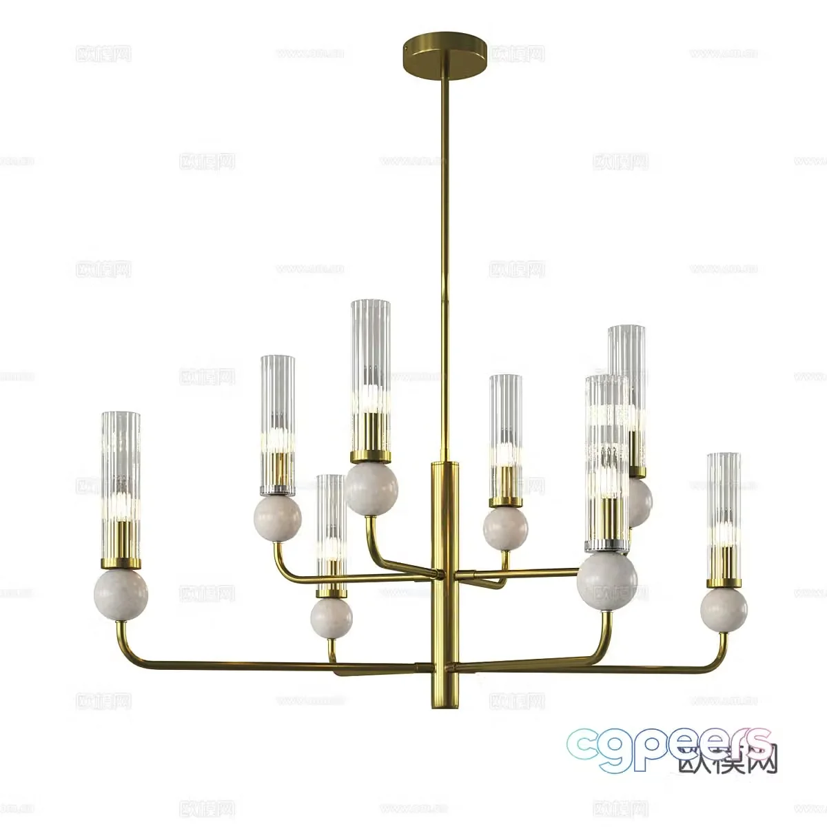 Modern simple chandelier chandelier simple chandelier living room chandelier dining chandelier lamp 3d model