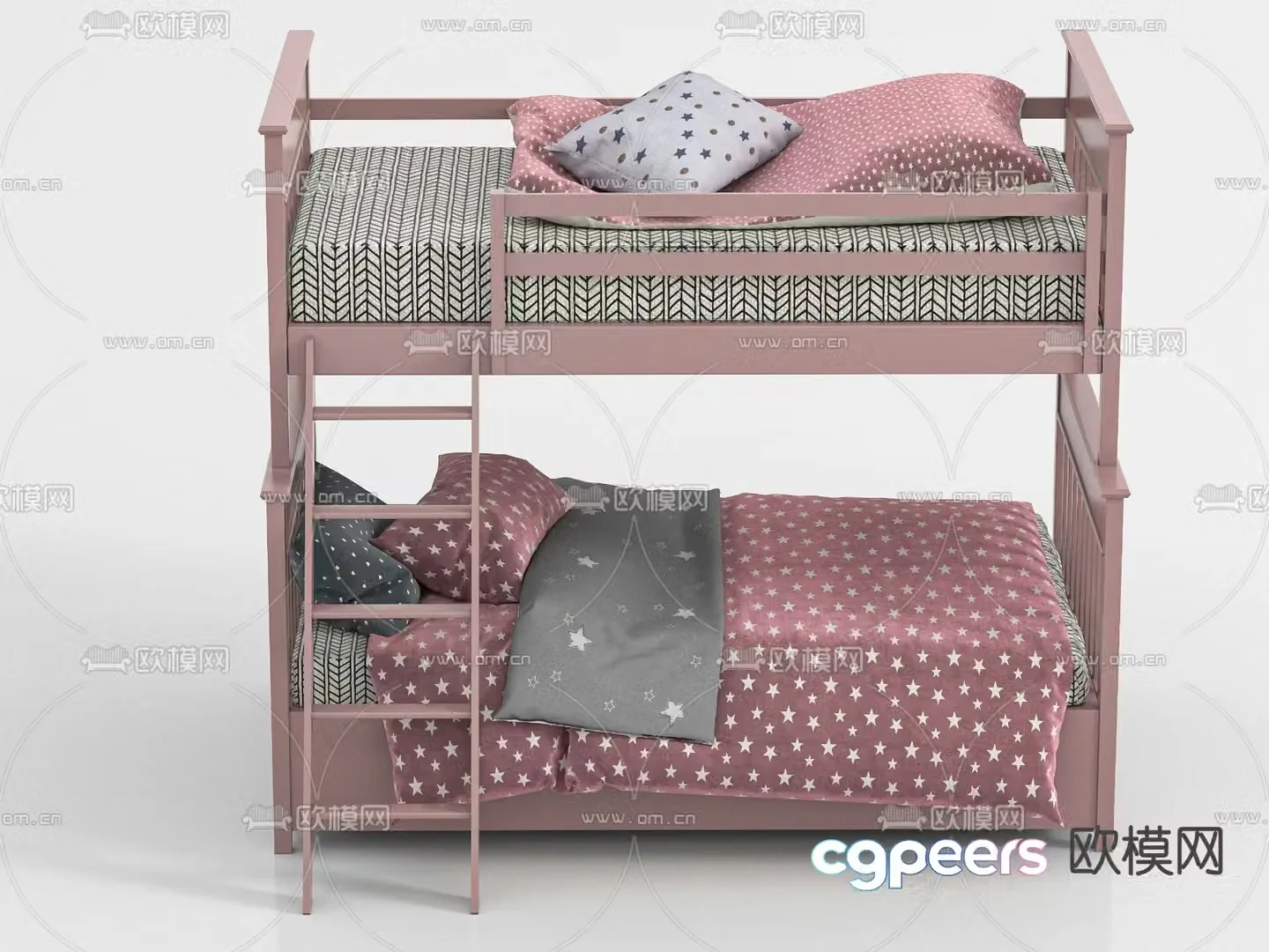 Bunk bed bunk bed 3d model