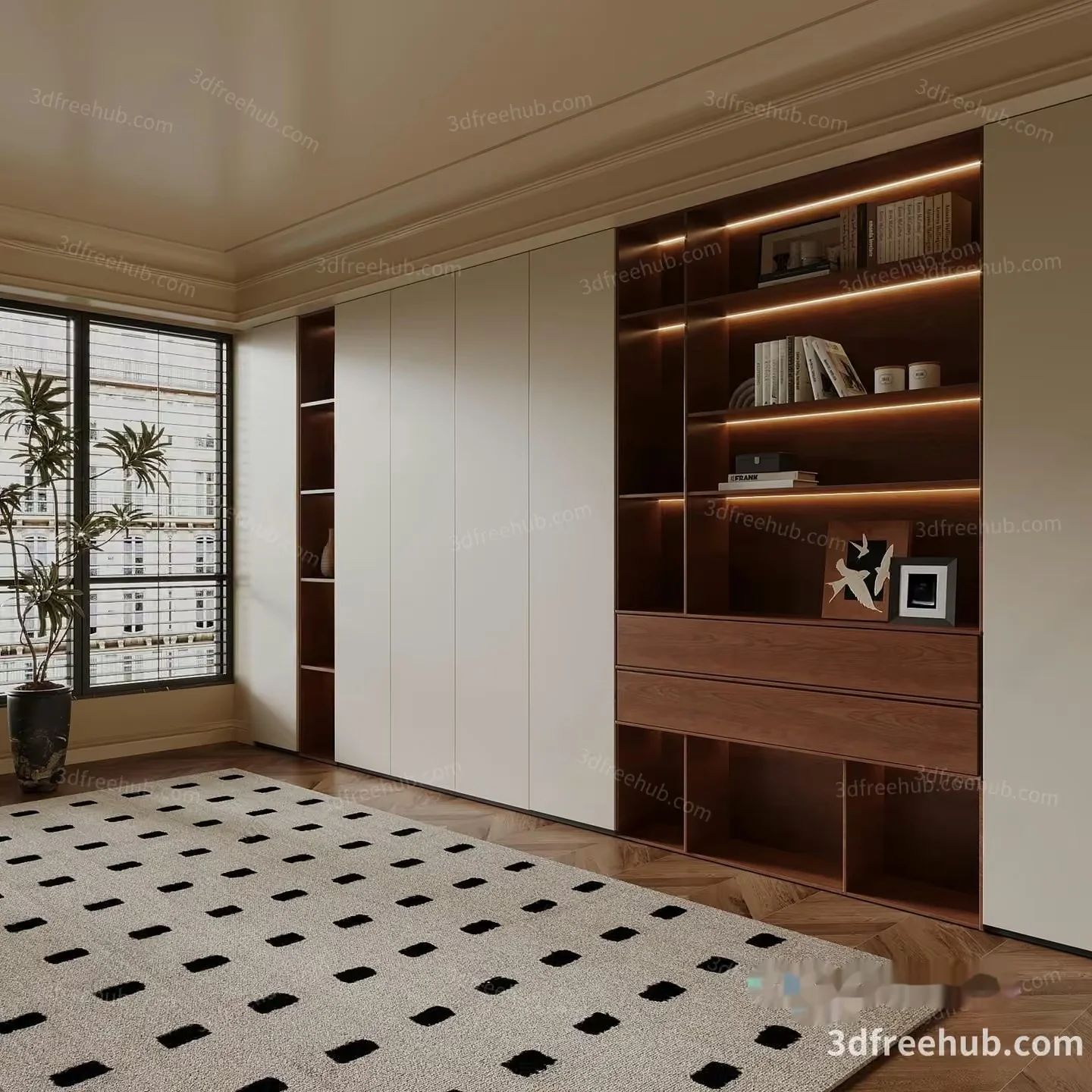 Modern Living Room 3D Model – 21545 – VRAY Render