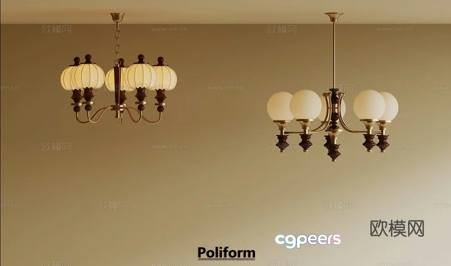 3D model of medieval style chandelier