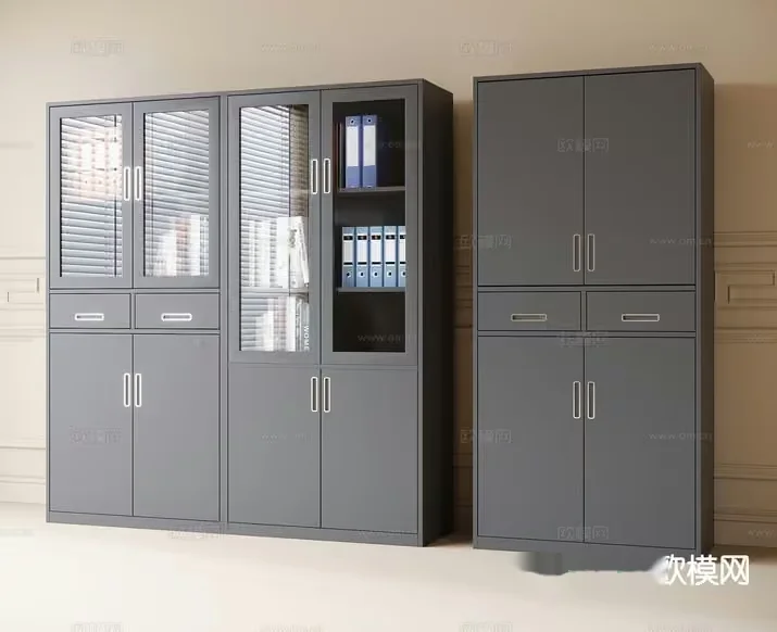 A Gray Cabinet 3D Model – 382 – VRAY Render