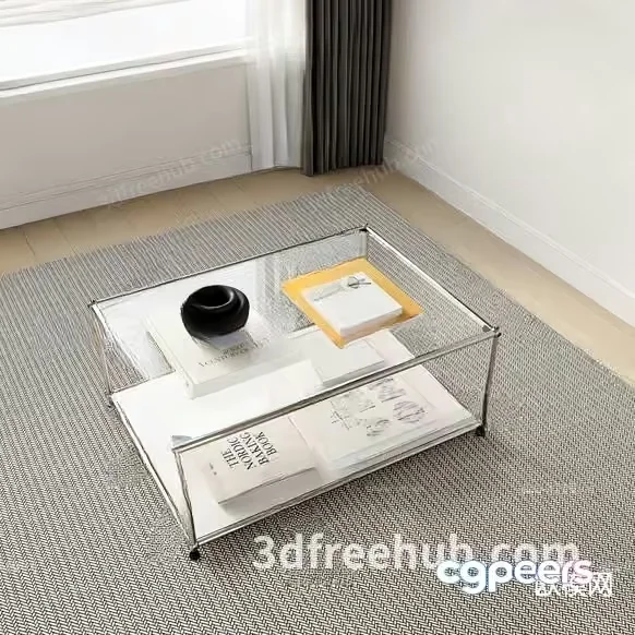 A Glass Coffee Table 3D Model – 22924 – VRAY Render