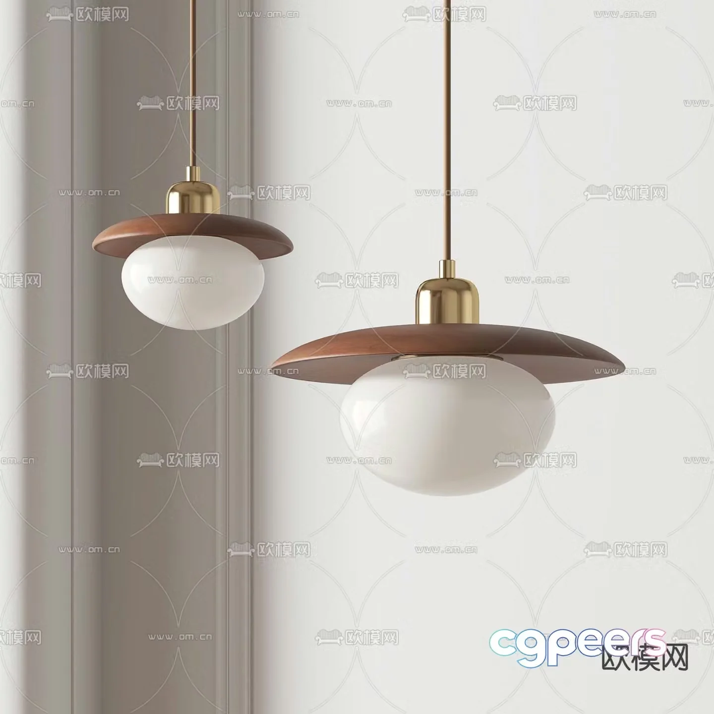 Medieval small chandelier bedside lamp 3d model