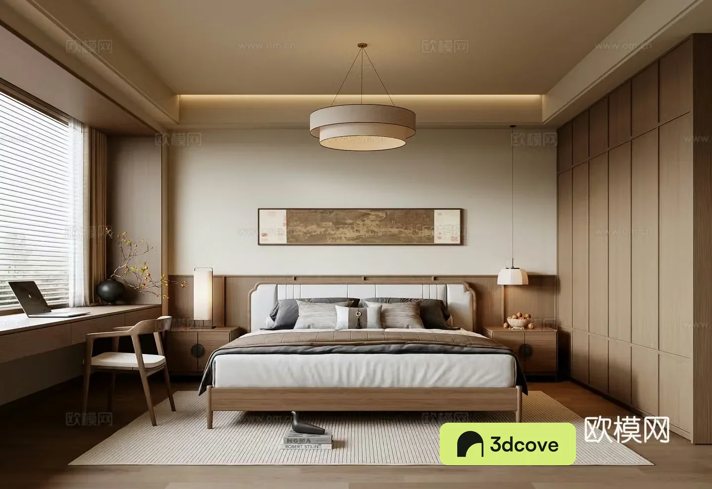New Chinese style bedroom master bedroom
