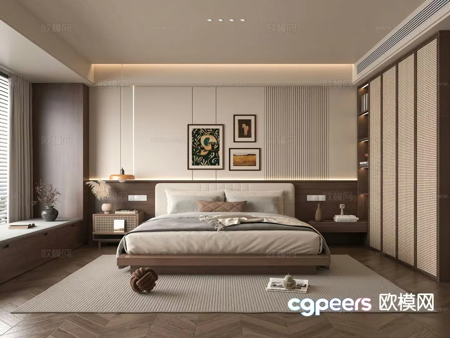 Medieval style bedroom master bedroom 3d model