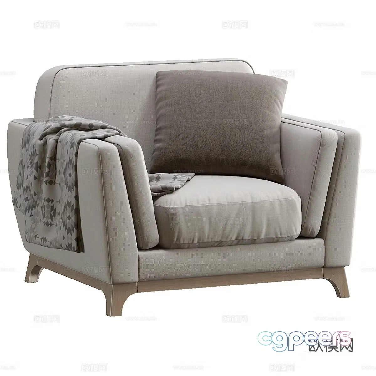Single sofa 3d model