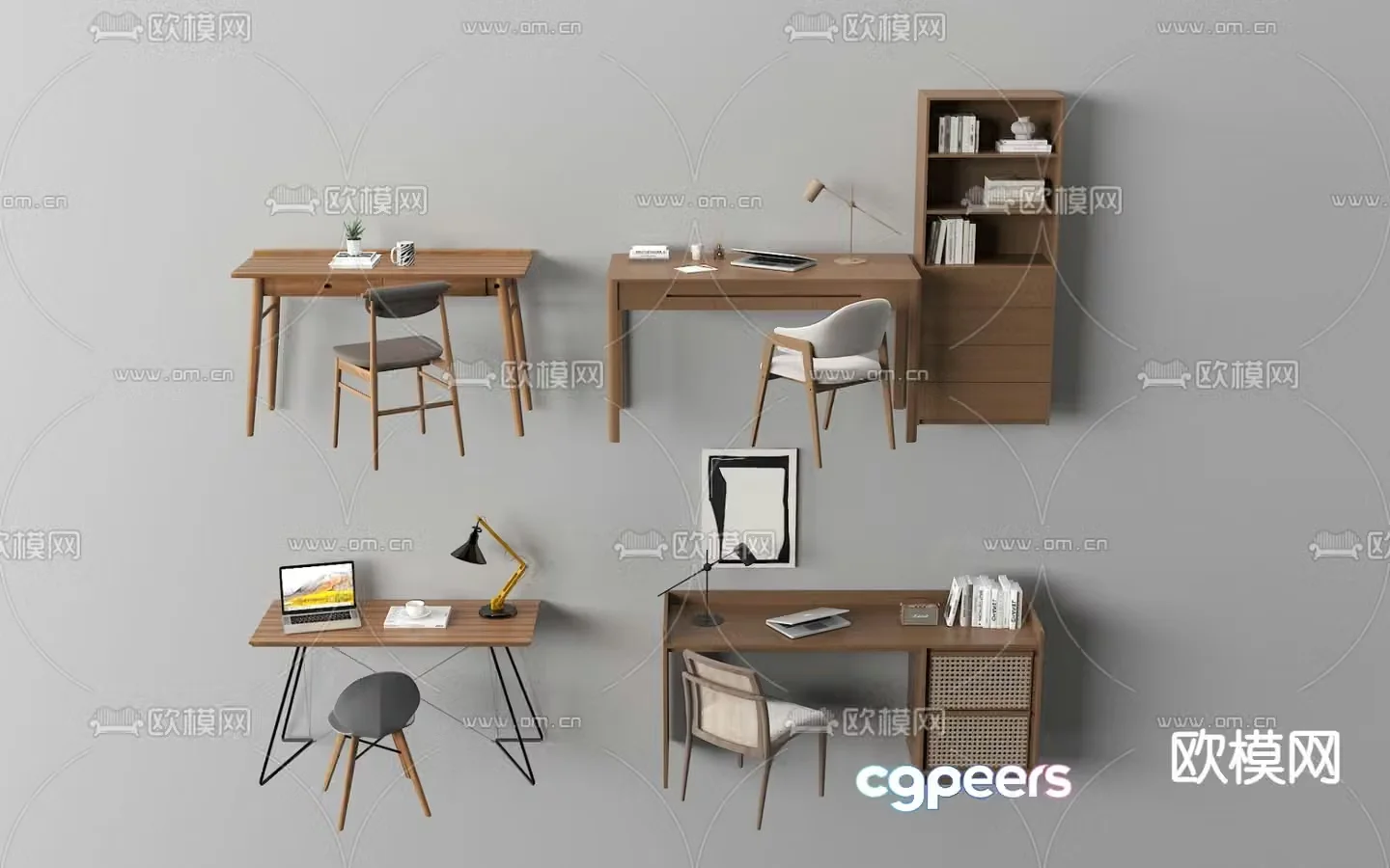 Modern children’s desk 3d model