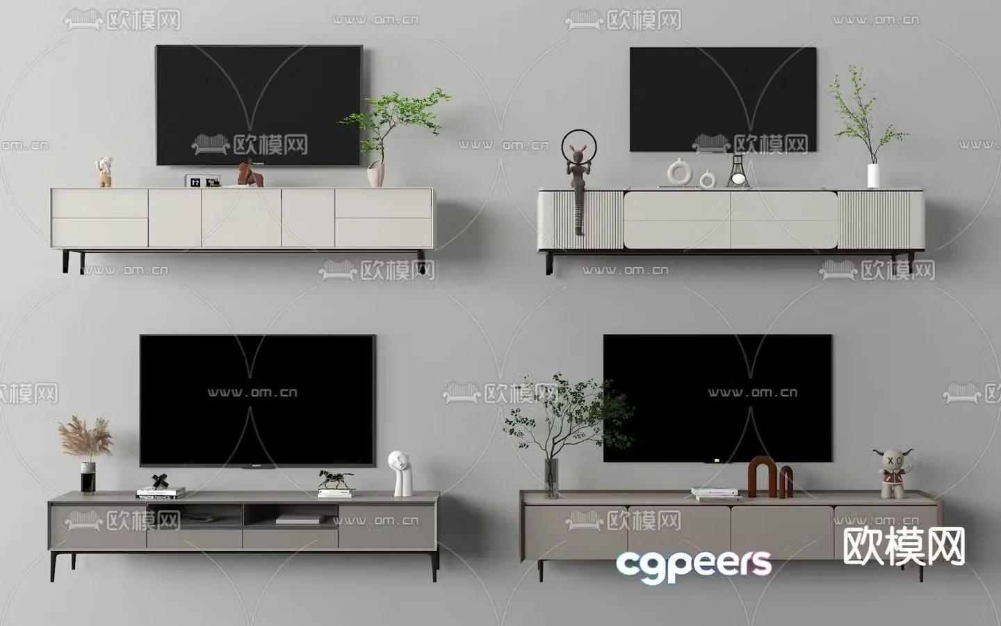 Modern TV cabinet 3d model