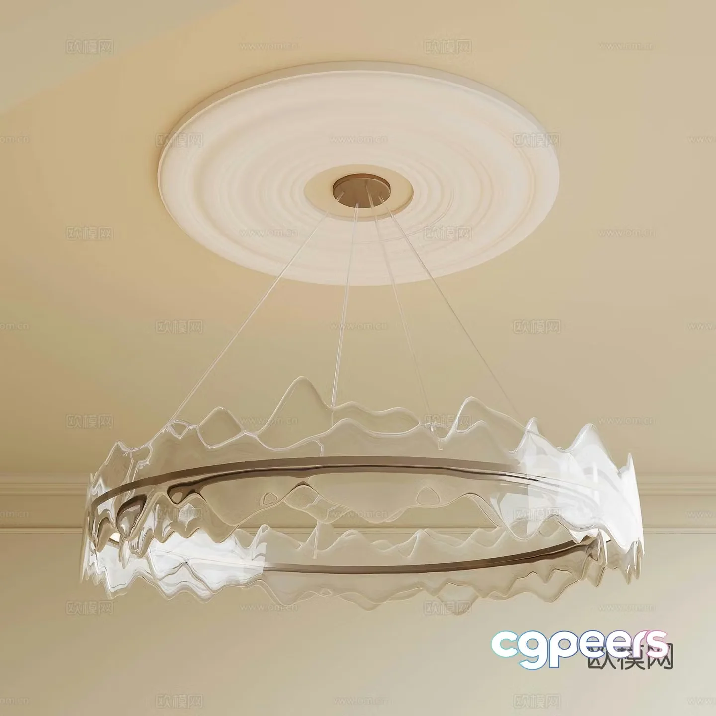 New Chinese Chandelier Restaurant Chandelier 3D Model