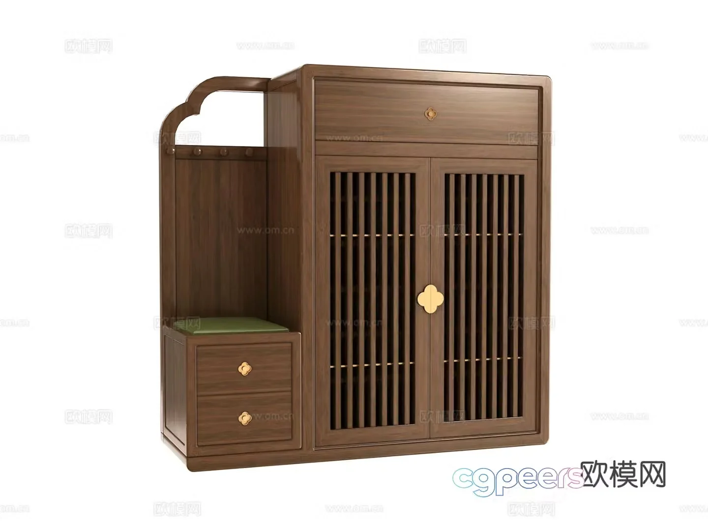 New Chinese style shoe cabinet 3d model
