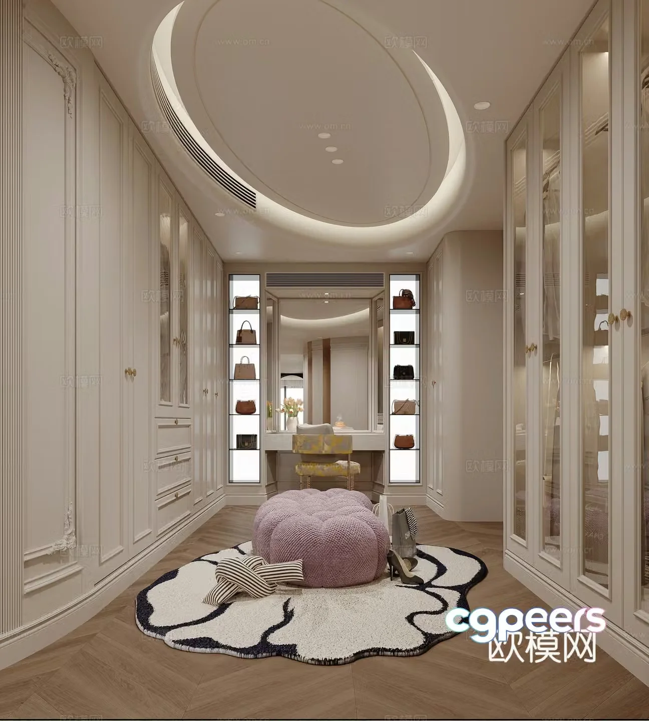 French cloakroom 3d model