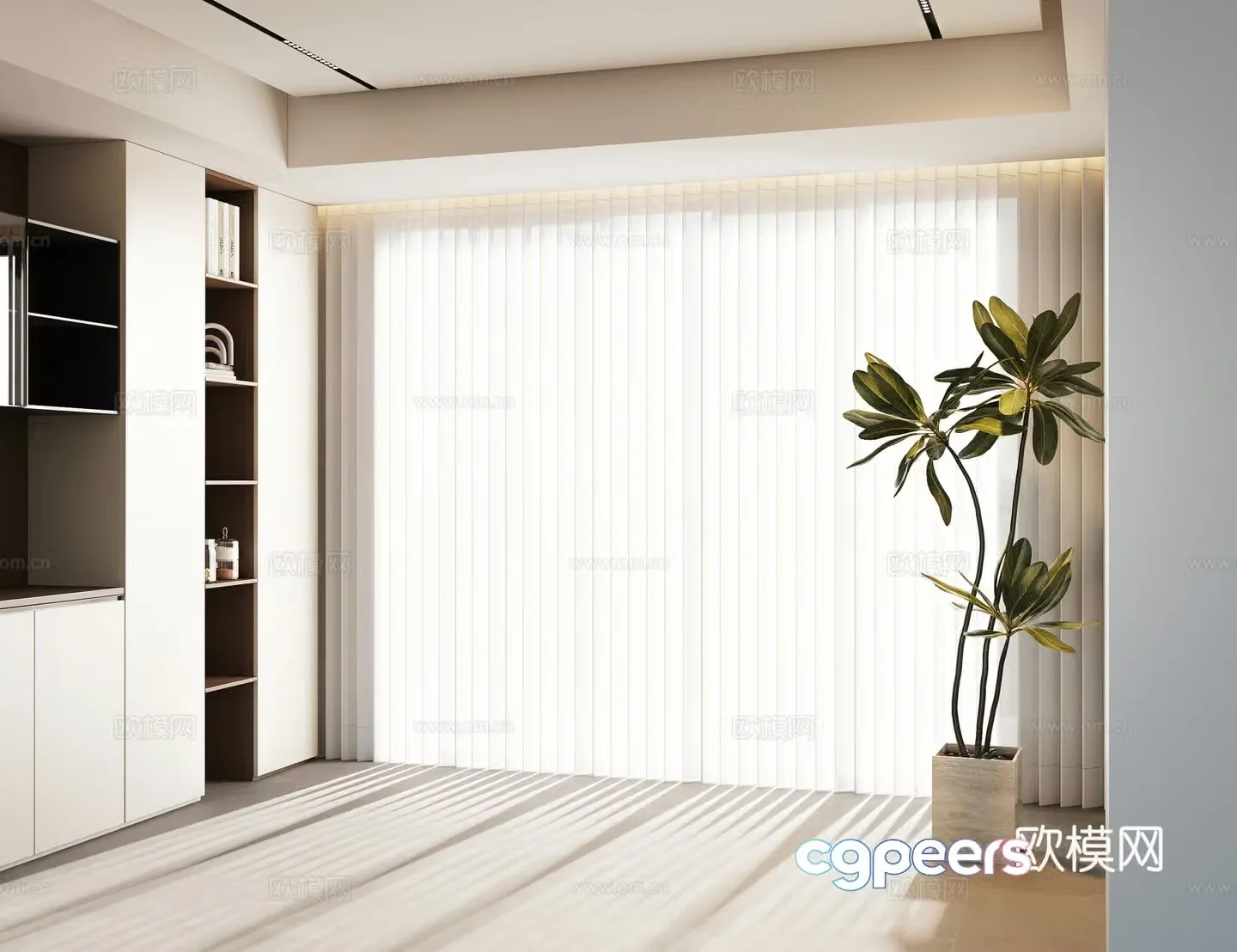 Modern dream curtain 3d model