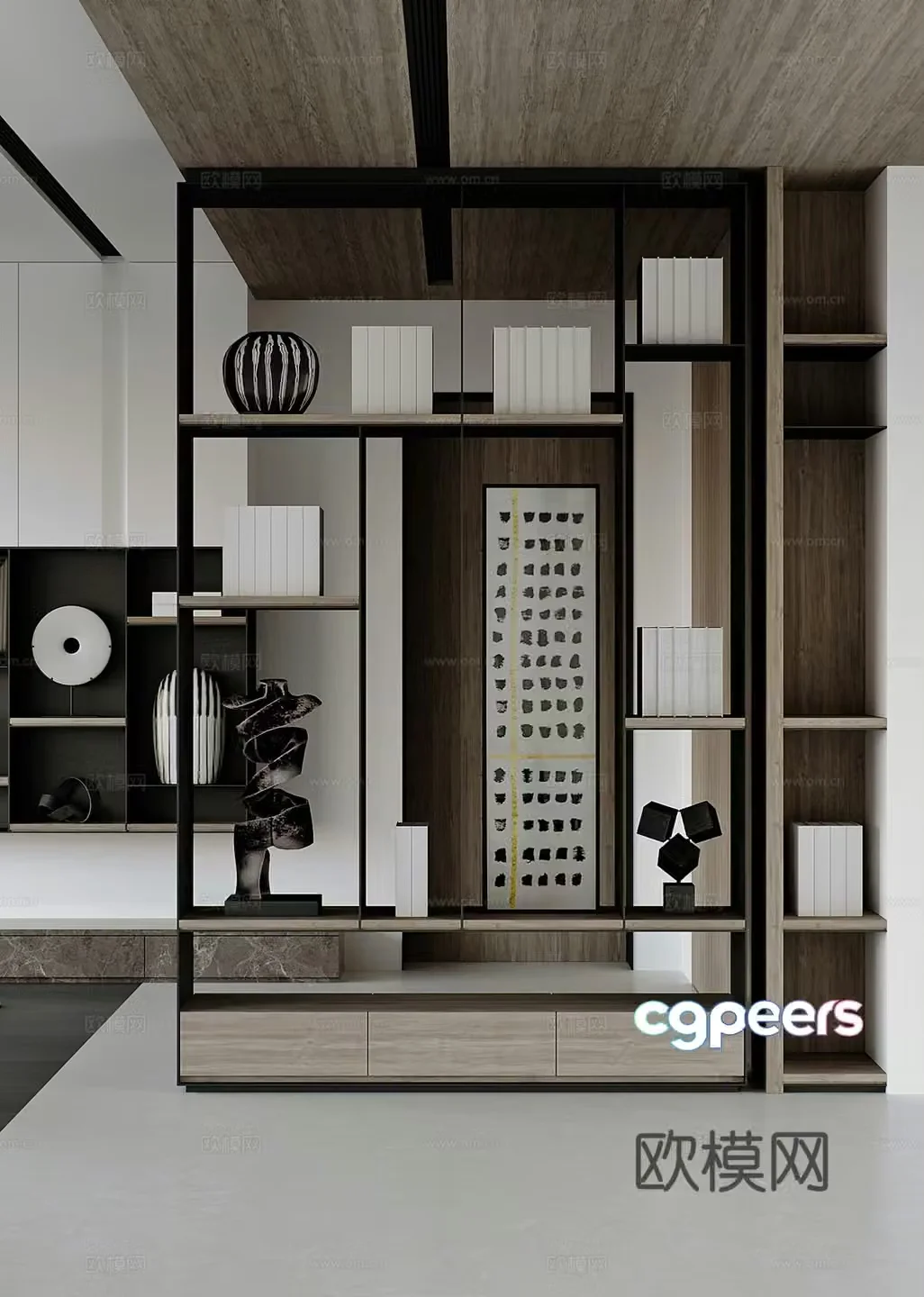 Modern decorative cabinet 3d model