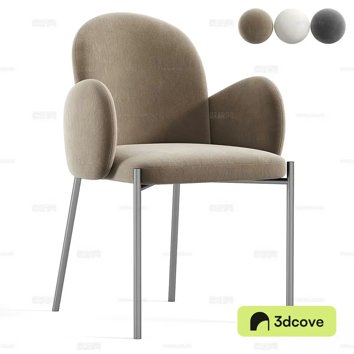 Modern light luxury single chair