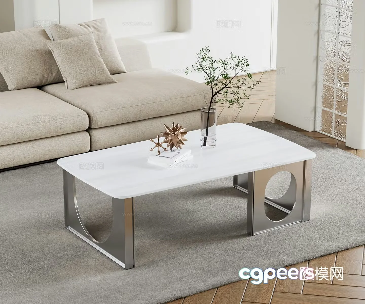Modern coffee table 3d model