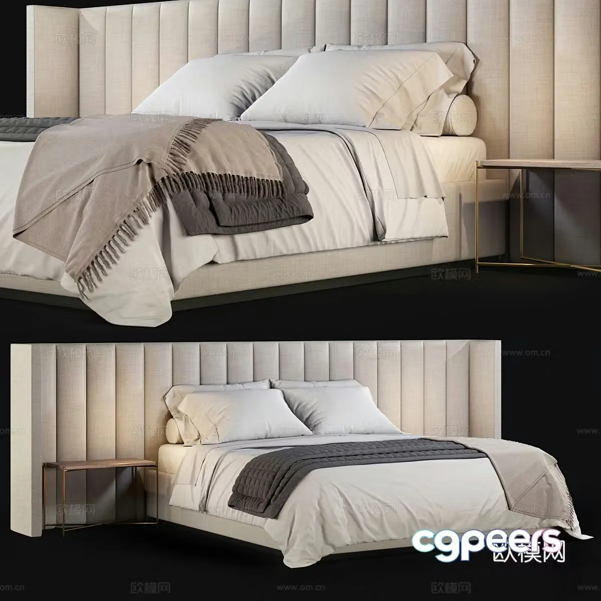 Double bed 3d model