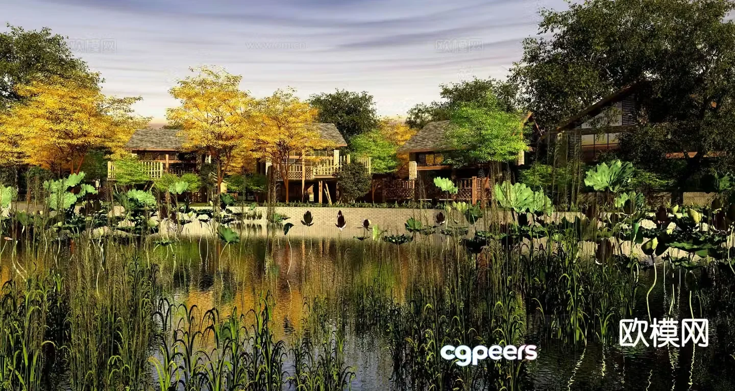 Natural landscape 3d model