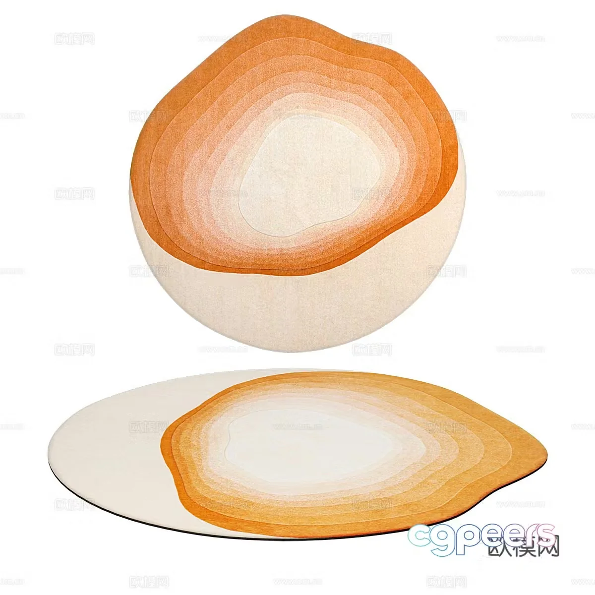 Special shaped carpet shaped carpet 3d model