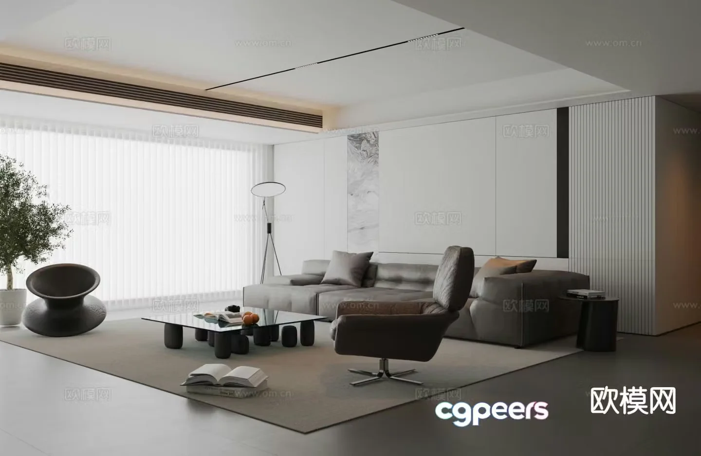 Modern sofa set 3d model