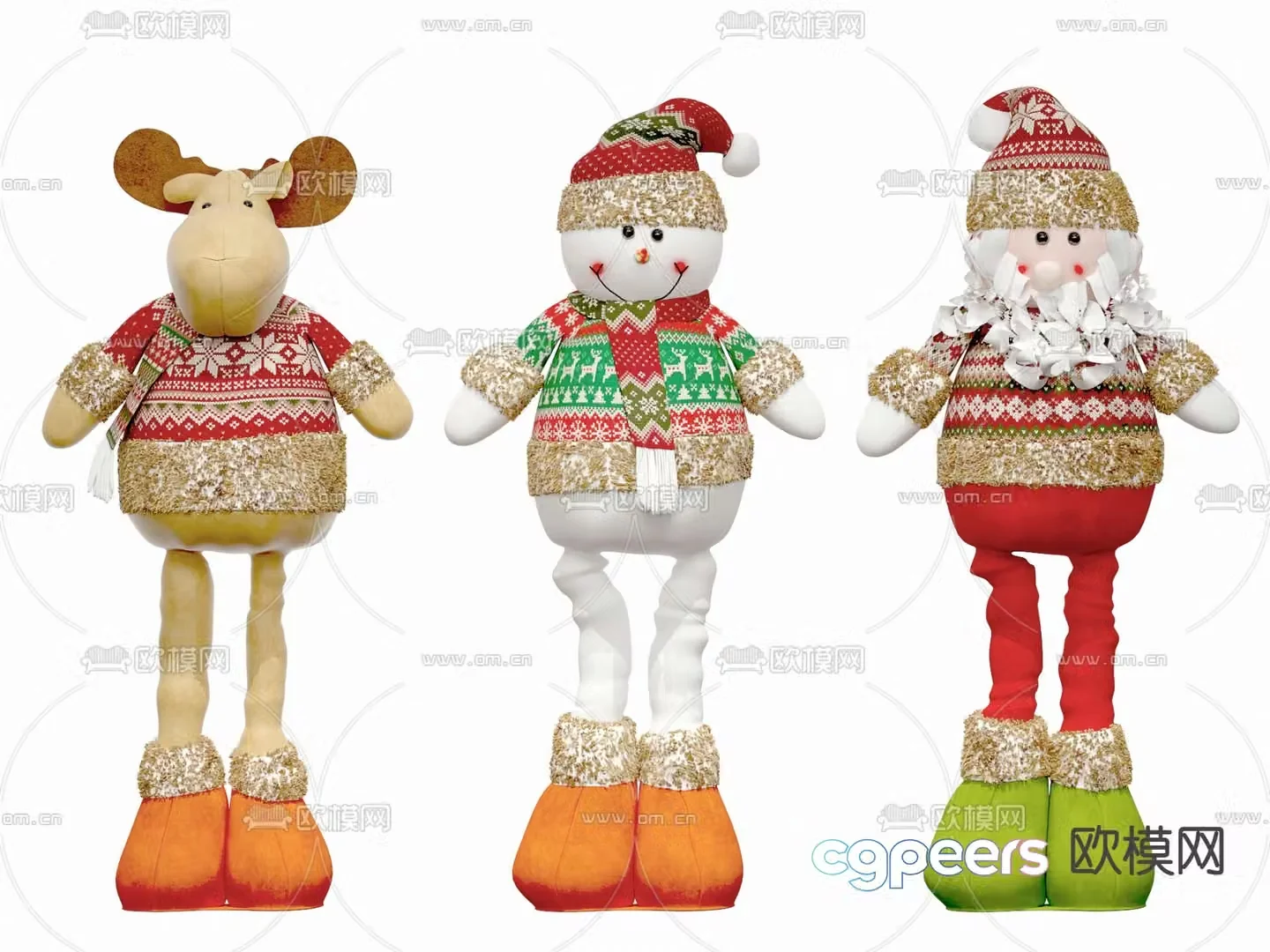 Modern children’s plush toy doll 3d model