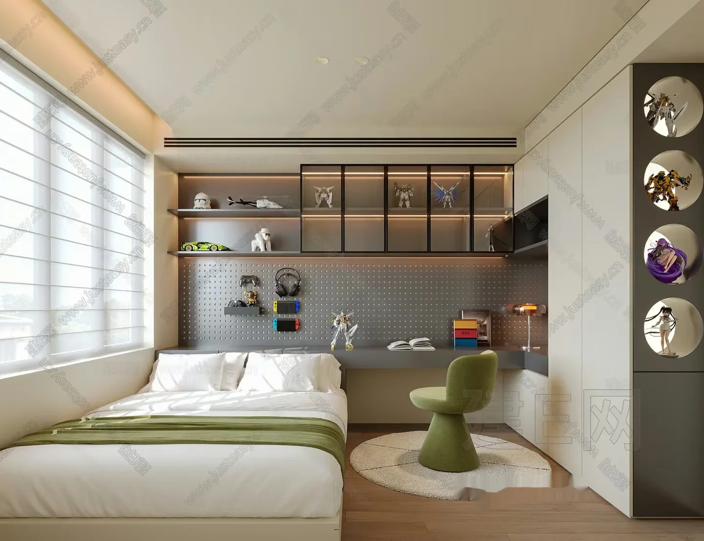 Modern Bedroom 3D Model – 16781 – VRAY Render