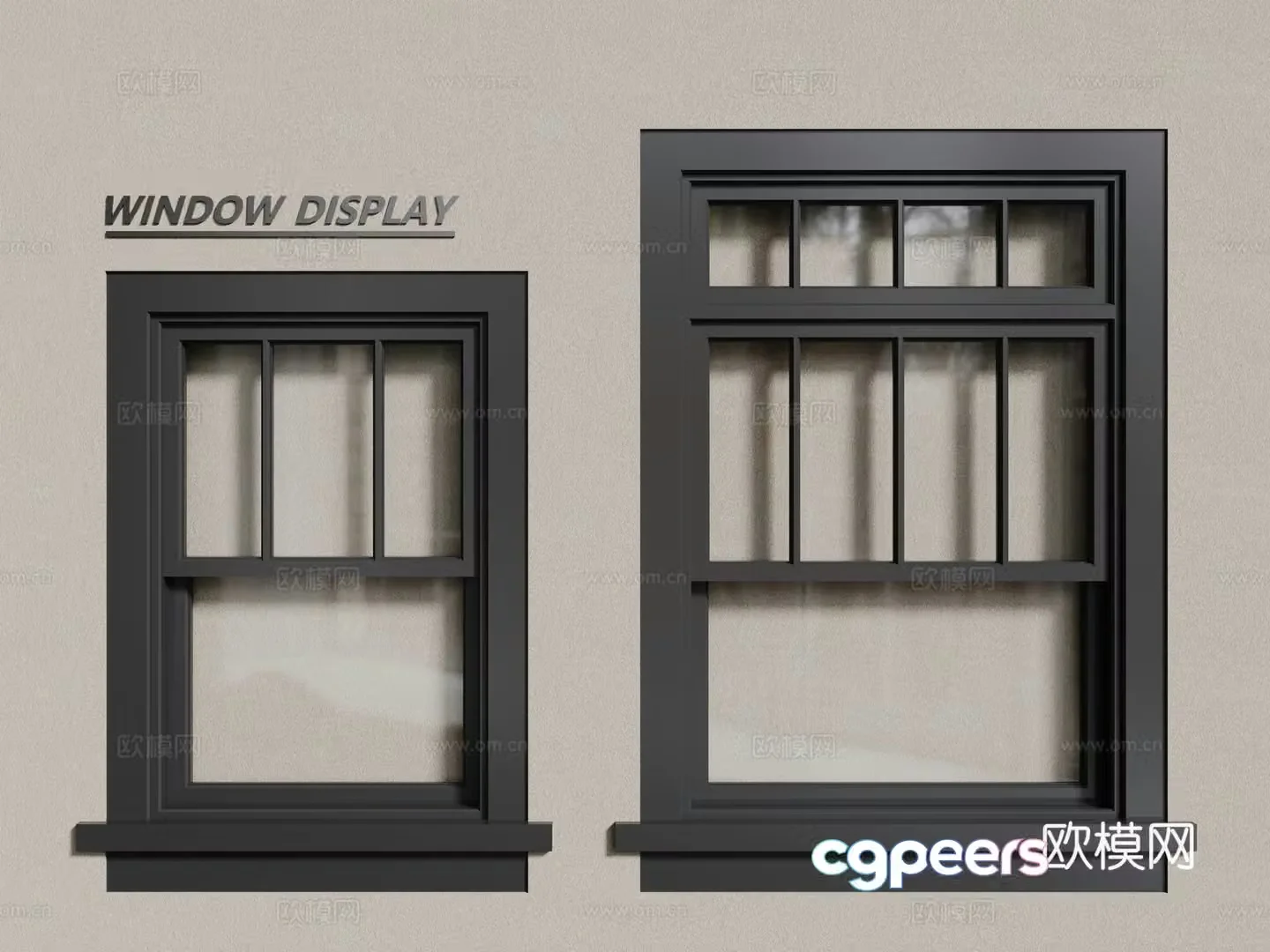 Aluminum alloy windows casement windows floor-to-ceiling windows 3d model