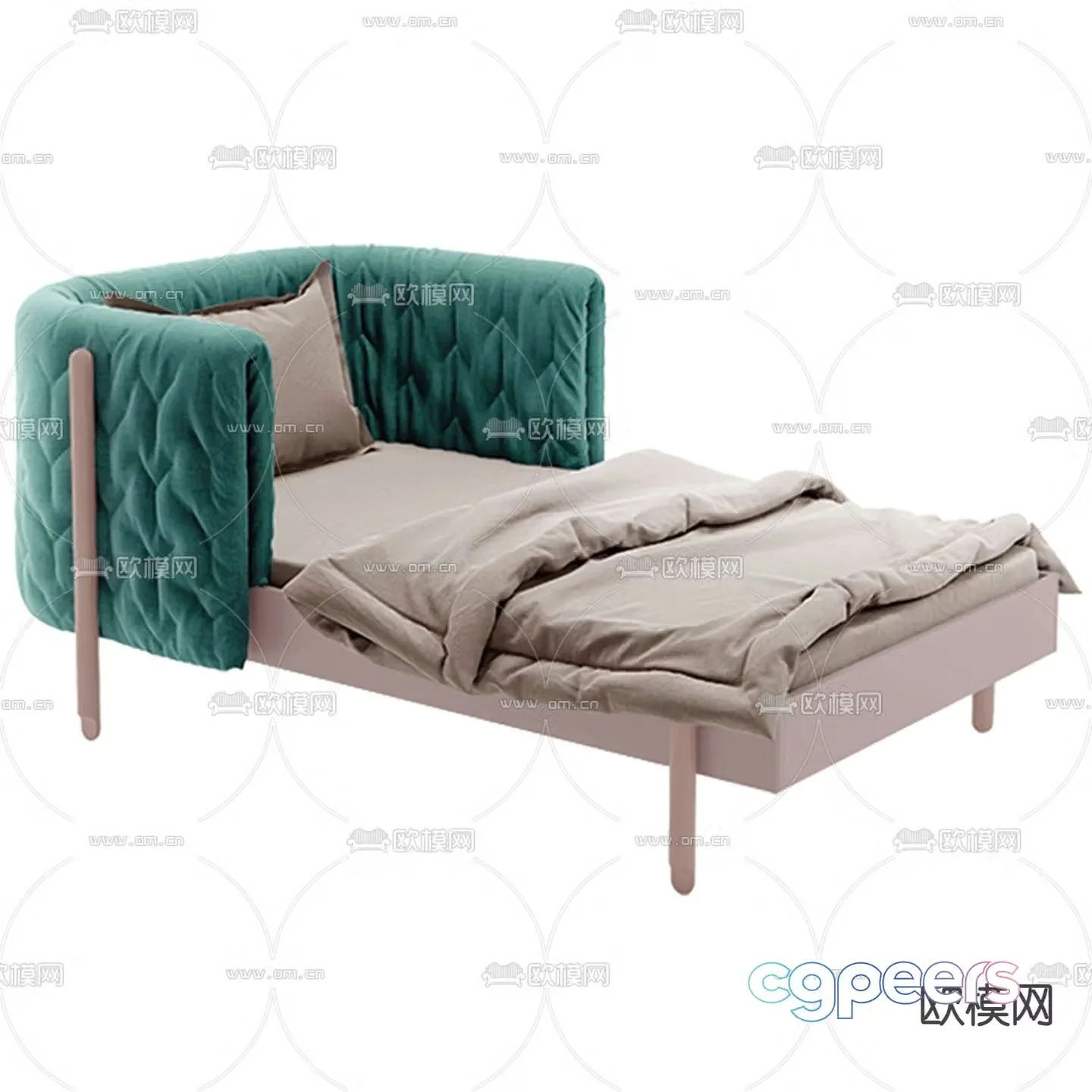 crib child bed 3d model