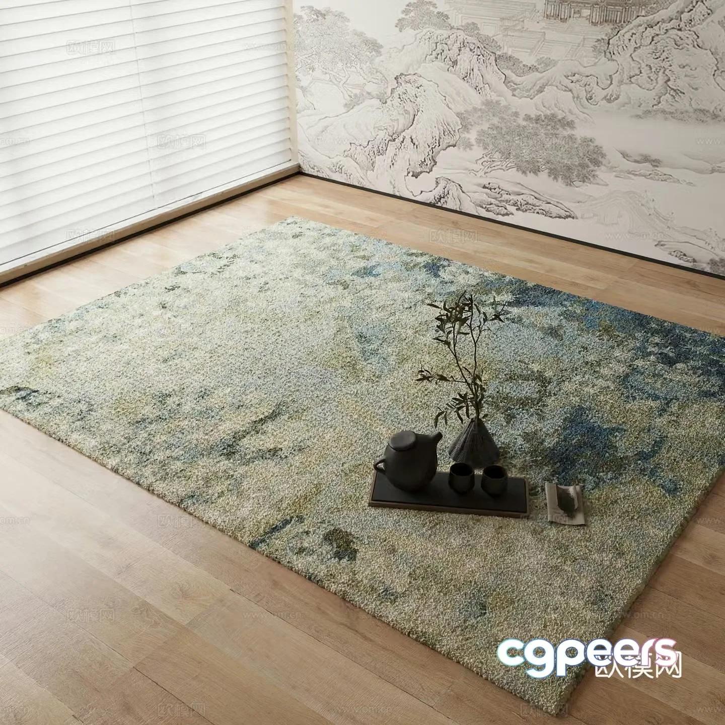 New Chinese carpet 3D model