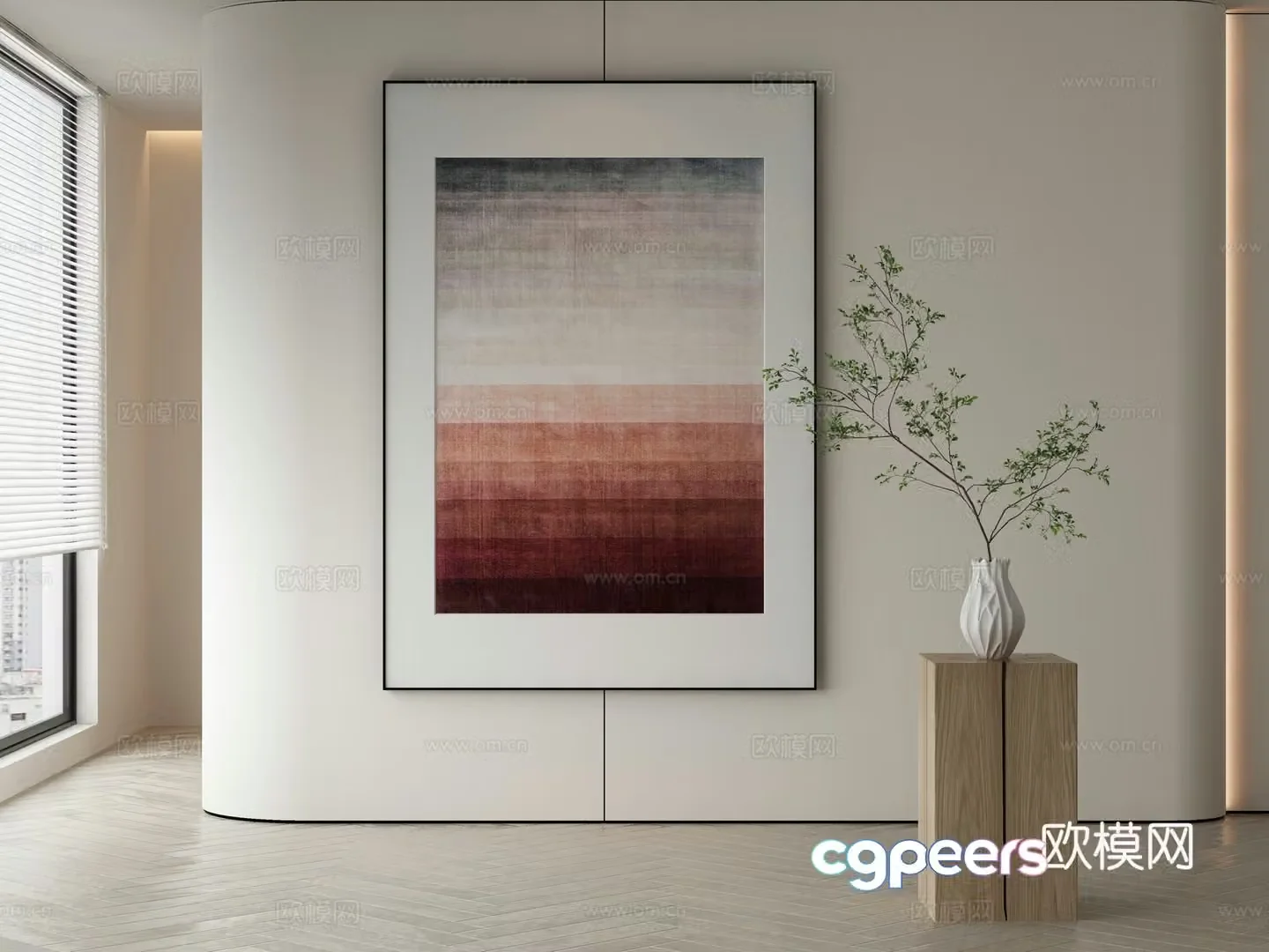 Modern Wasabi Hanging Painting Oil Painting 3D Model