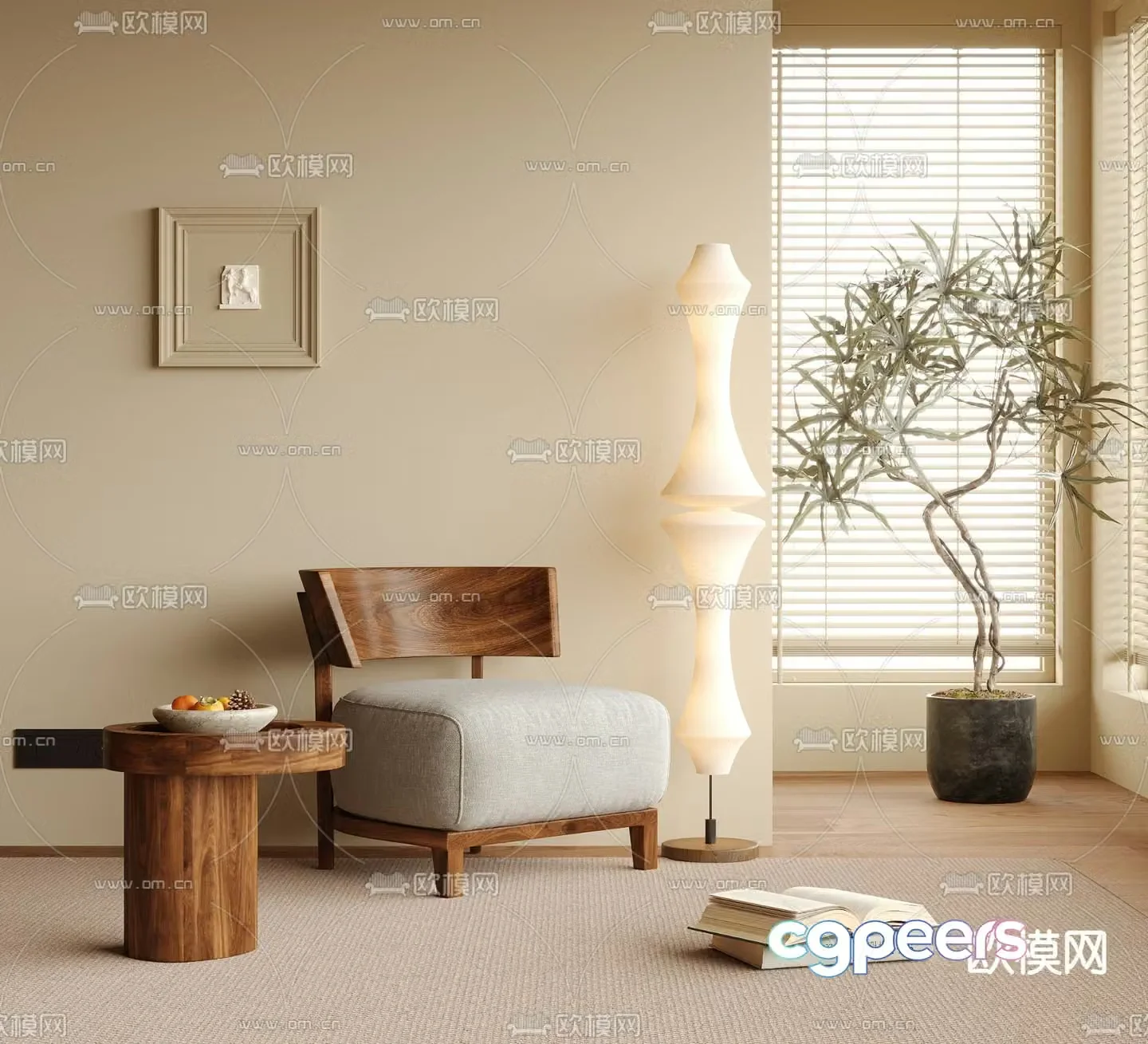 Medieval style chair leisure chair 3d model