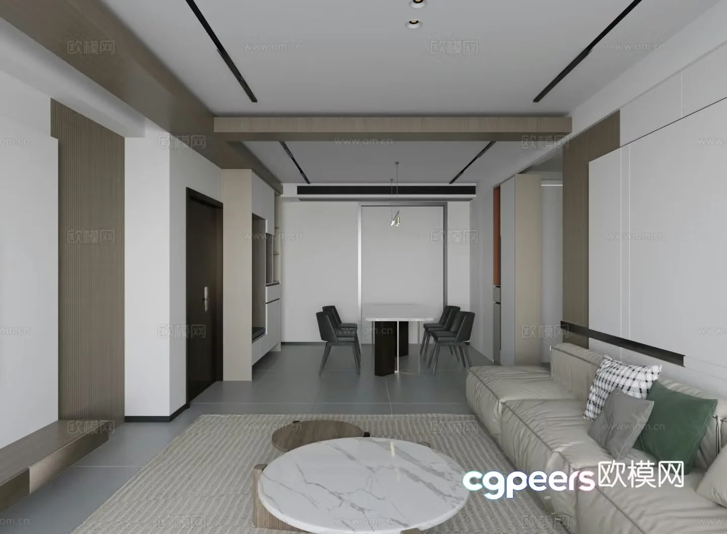 Modern guest restaurant 3d model
